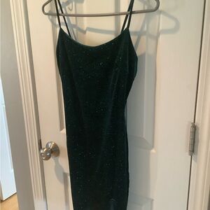 Windsor Emerald Green Sparkle Slip Dress